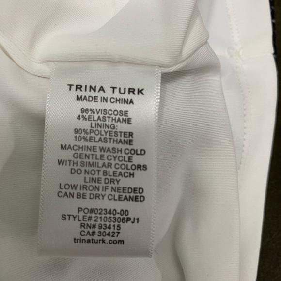 Trina Turk Black and White Sleeveless Sheath Mini Dress Size S - Picture 9 of 10